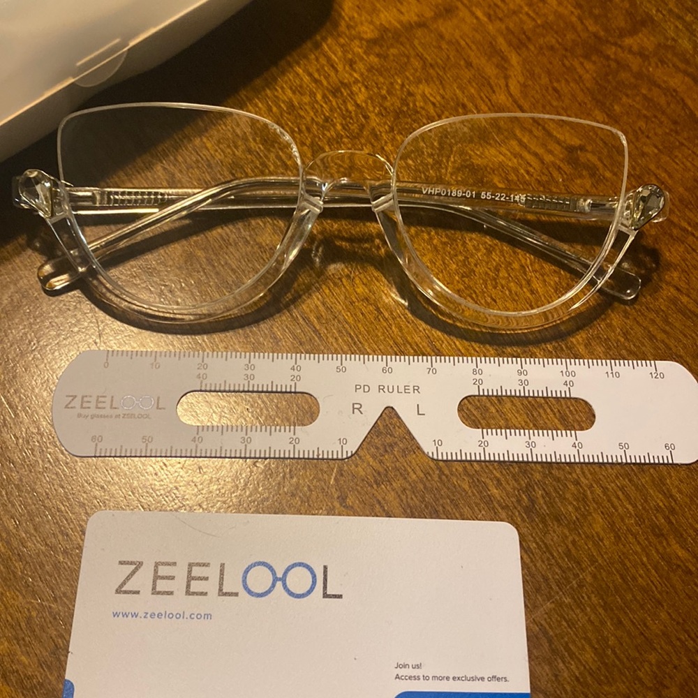 Zeelool Clear Rhinestone Frames - option to add your own prescription